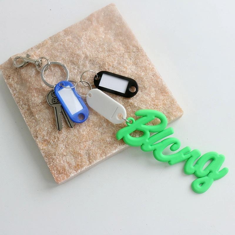 Portachiavi Charm Borsa Lettera in Silicone Ciondolo Cuore Ciondolo Decorativo Borsa Lettera Adatto per Scambio di Regali Romantici