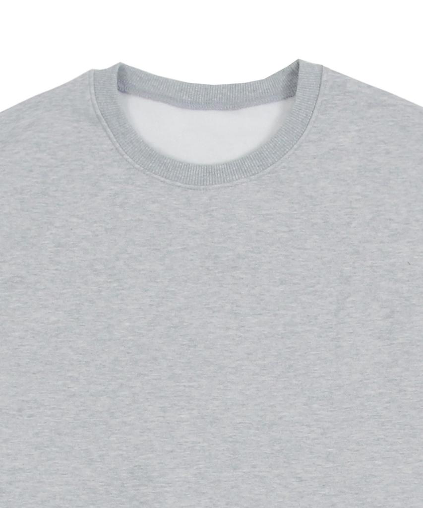 GRAVER [Unisex] Elbow Spray Smile Drawing Sweatshirt_Gray