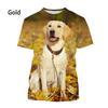 Labrador Retriever T-Shirt Sommermode Haustier Hund Herren Damen Casual Kurzarm 3D Druck T-Shirt