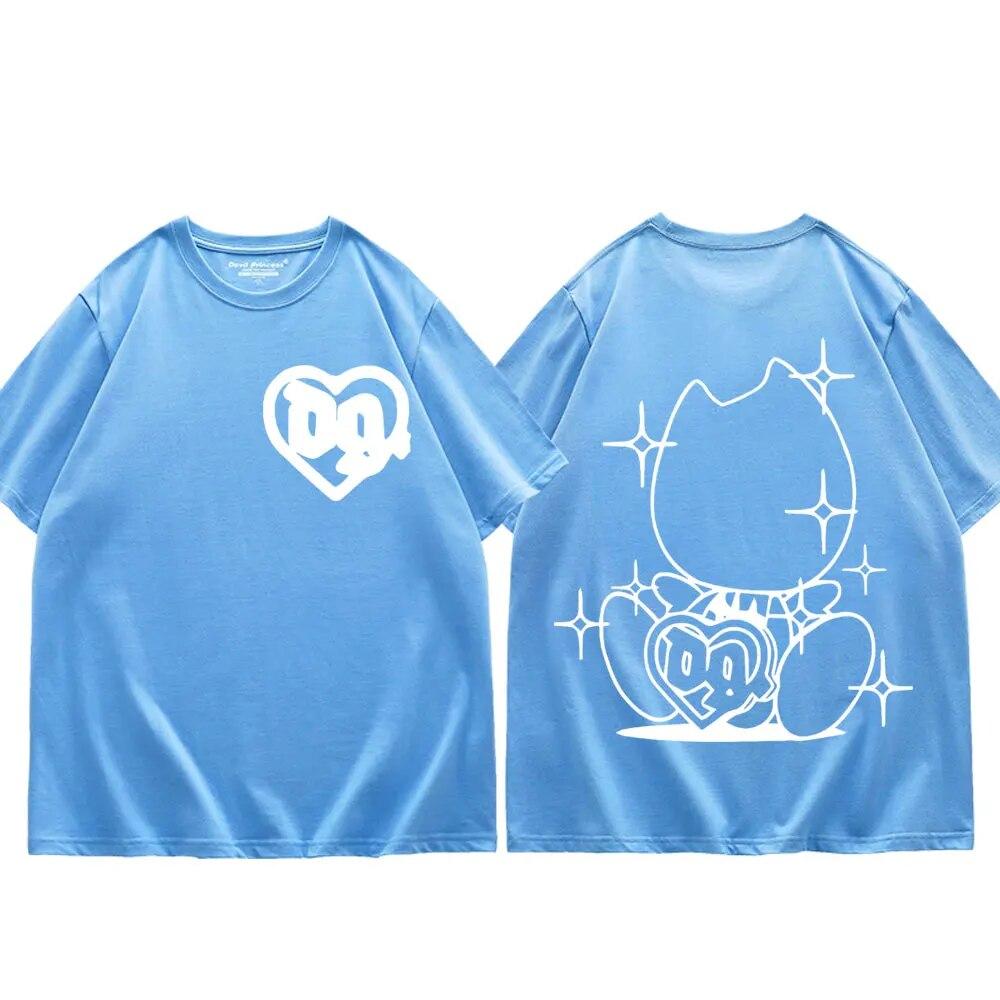 Hip Hop Rapper Tričko Bladee Skate Drain Gang Band Potisk Trička Unisex Dámská Móda Neformální Trička s krátkým rukávem Streetwear