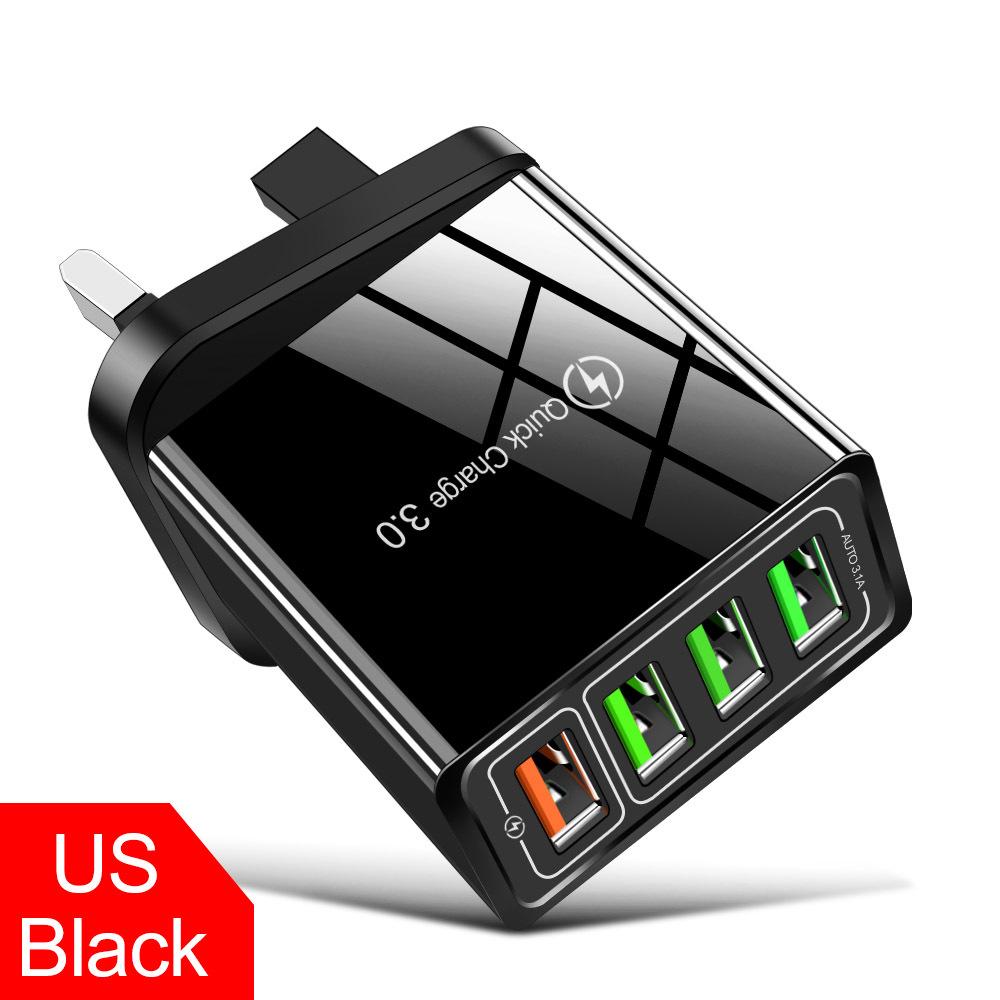 5.1A QC3.0 4-Port USB Fast Mobile Charger - US, EU, UK, India, Korea Specs