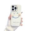 Applicable to iphone11/11pro new niche creative reno1/1 simple smiley face 11 colored silver mobile phone case