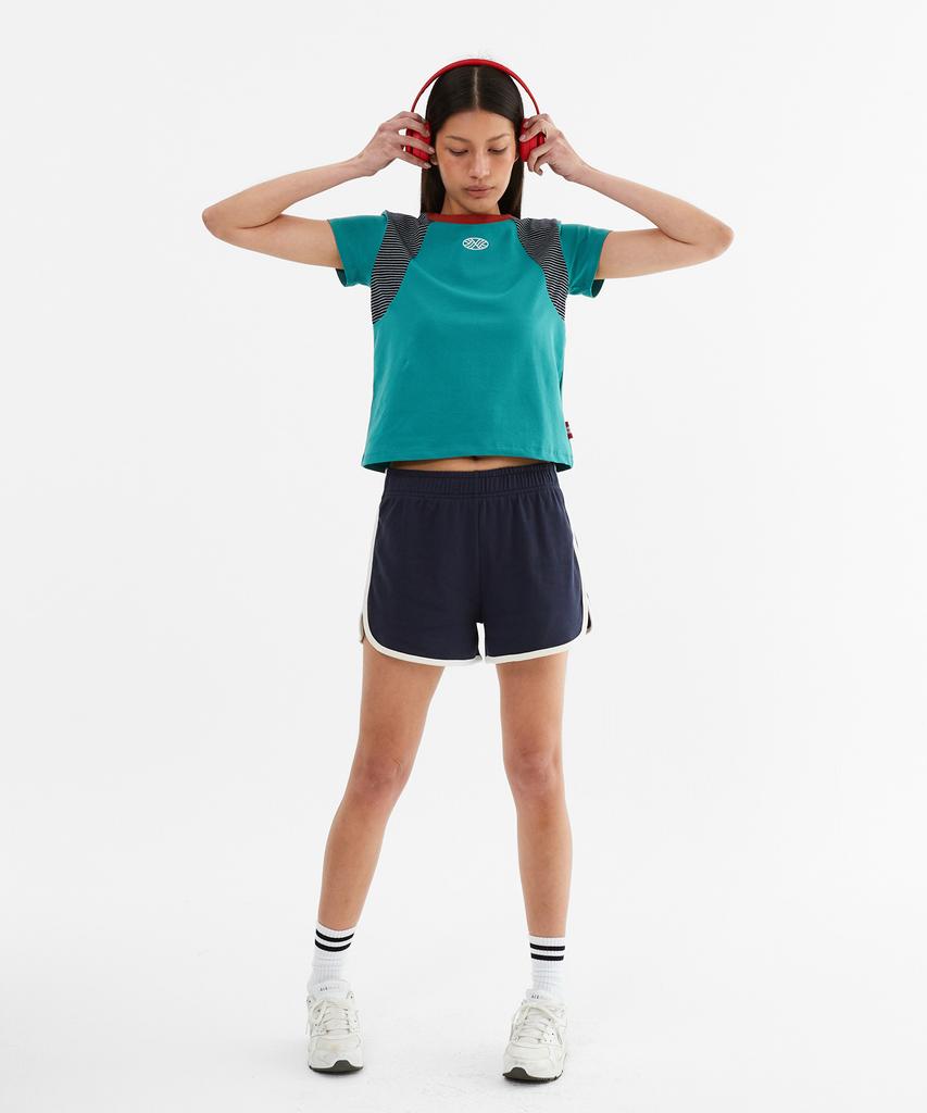 Minasu Mns Raglan Stripe T Shirt_Mint