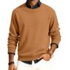 Men's Round Neck Long Sleeve Ribbed Knit Pullover