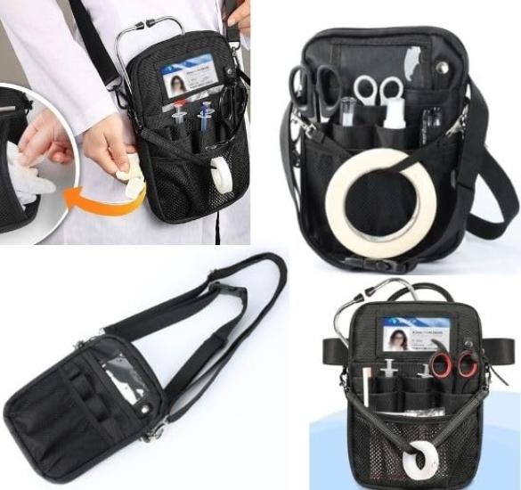 Nurse Waist Pouch for Caregivers Pouch, Small, Lightweight, (Navy Blue)