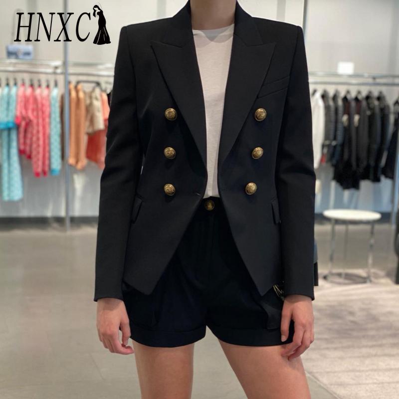 HNXC Dámské Vintage Casual mřížkovaný potisk Podzim Zima Dlouhý rukáv POLO bundy a kabáty