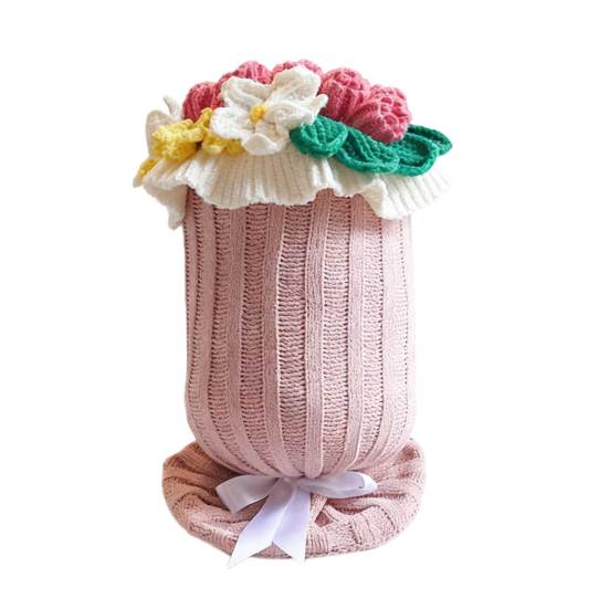 

Декоративная вязаная подушка-плед «Букет роз» для дивана, кровати, подарок на День святого Валентина, День матери, Рождество S