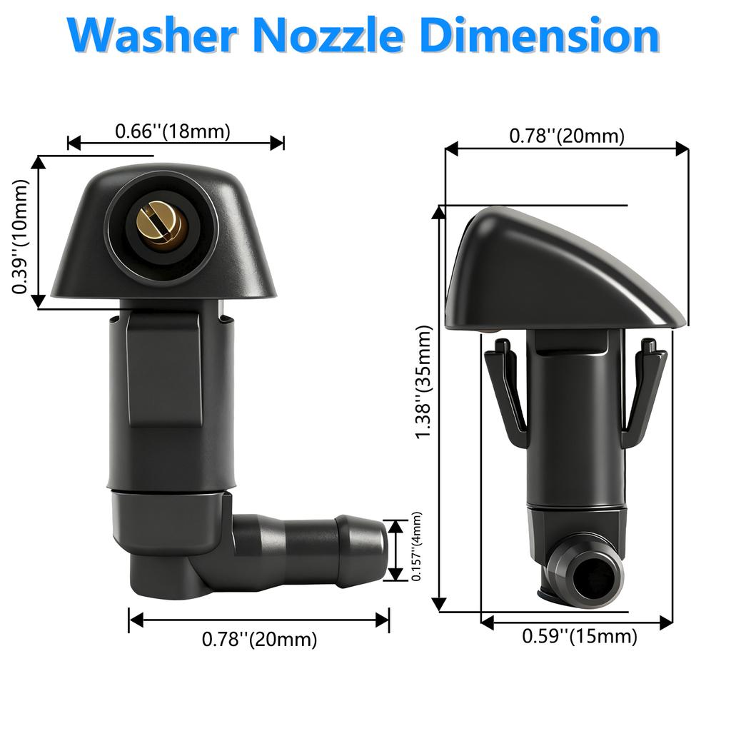 2Pcs Wiper Front Windshield Wiper Washer Jet Nozzles For Honda Civic Accord MK7 FR-V Element Odyssey 2003-2006 OE# 76810-SDA-A11