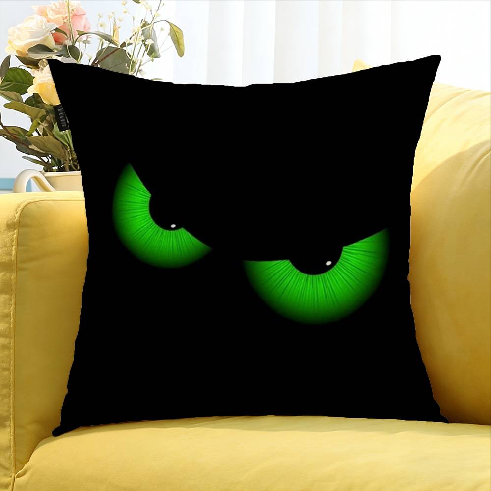 Black And White Eyes World Various Sizes Square Pillow Case For Car Home Bedchamber Decor