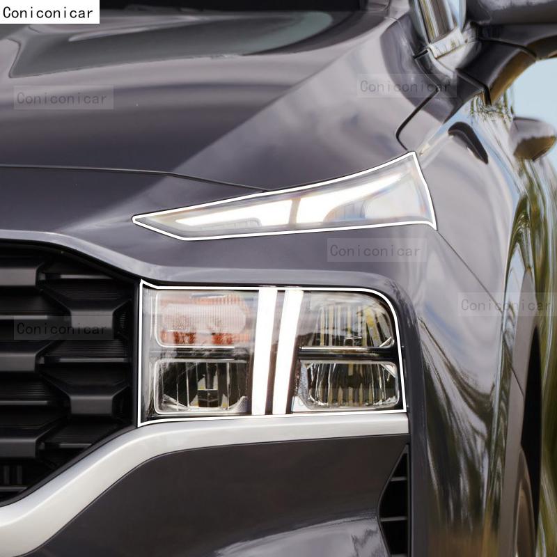 Für HYUNDAI SANTAFE 2020-2023 Auto Scheinwerfer Transparent TPU Schutzfolie Frontlicht Tönung Farbwechsel Aufkleber
