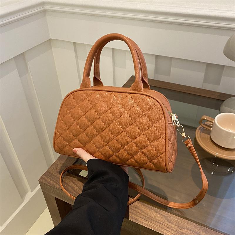 Rautenstickgarn Mode Schulter Messenger Bag Damen Frühling Ausländischer Stil Messenger Bag Einfarbig