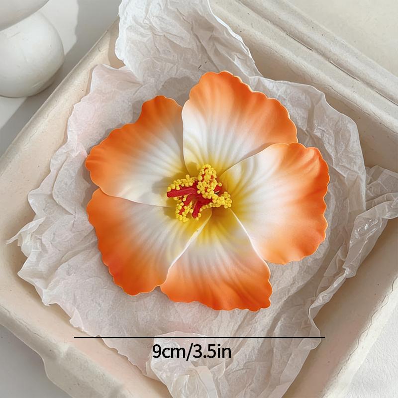 Plumeria Hibiscus Flower Hair Clip Hawaiian Flower Side Bangs Clip For Women Seaside Beach Hibiscus Flower Hairpin Headband