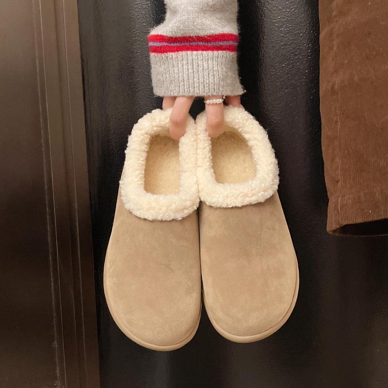 Women's Thick-soled a Footstool Winter Lightweight Warm Anti Cold Padded Snow Boots Non-slip Wear Casual Sneakers Cotton Boots Fur Shoes