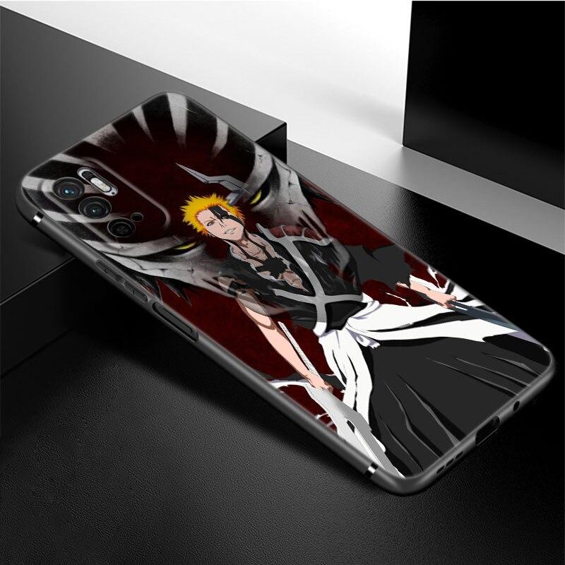 Anime BLEACHS Phone Case For Xiaomi Redmi Note 11 10 9 8 Pro 11T 5G 10T 10S 9S 9T 9i 9C 9A 8T Soft TPU Black Cover Coque Funda