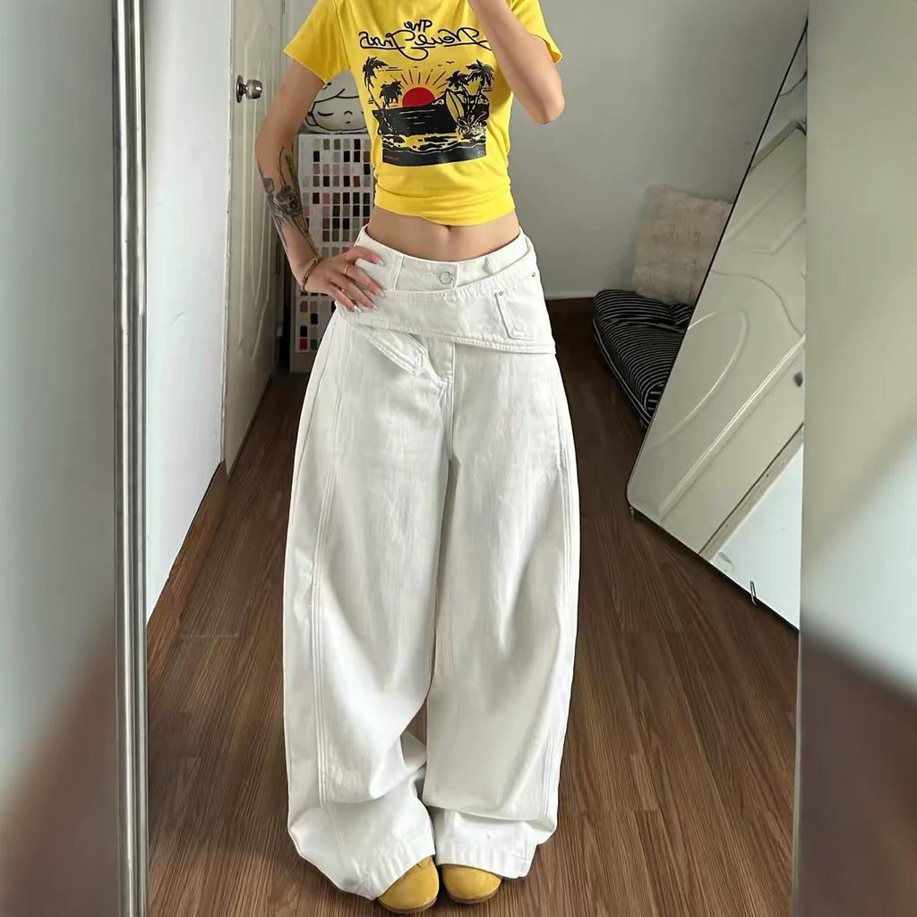Dámské rovné džíny z denimu, ležérní, jednobarevné, směs bavlny, vysoký pas, denní streetové oblečení, dlouhé kalhoty