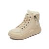 Winter Warm Snow Boots for Women Non-Slip Chunky Platform Sneakers With Faux Fur Lined Lace-Up Tennis Walking Shoes Women's Comfortable Short Booties