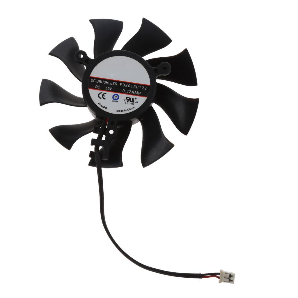 

FD8015H12S 75mm 2Pin VGA Fan For Sapphire HD6850 HD4860 HD5850 HD4890 Graphics Card Cooling Fan
