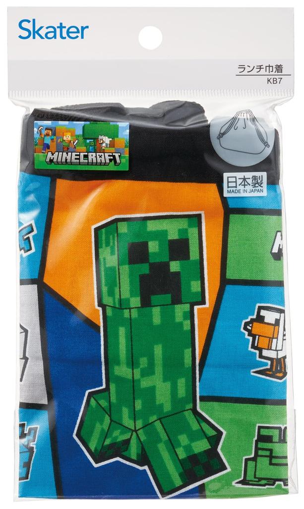 Skater Children's Drawstring Lunch Bag, Made In Japan, Minecraft 25, Boys' KB7-A