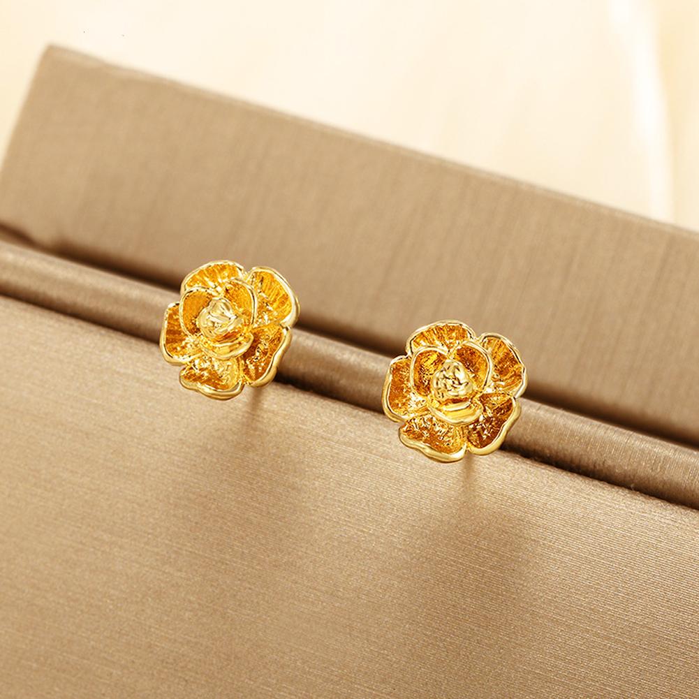 Vintage Earrings Flowers Ear Studs For Girl Simple Jewelry Fashion Classic Earrings Jewelry Party Gifts