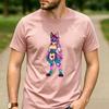 Unisex Mecha Protogen Furry Fursona Full Body Graphic T Shirt Unisex Cotton Neon Tech Mechanical Anthro Gamer Fan Tee
