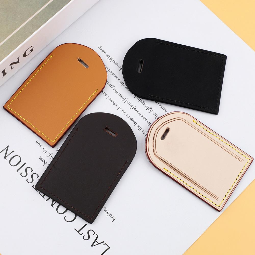 Leather Luggage Tag for Men Women Suitcase Labels Baggage Tote Bag Tag ID Tags Protective Cases Travel Bags Label Accessory