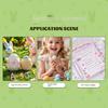 16 Sheets Disposable Easter Egg Stickers Cartoon Bunny Flower Colorful Stripes Tattoo Stickers Glitter Stationery Stickers