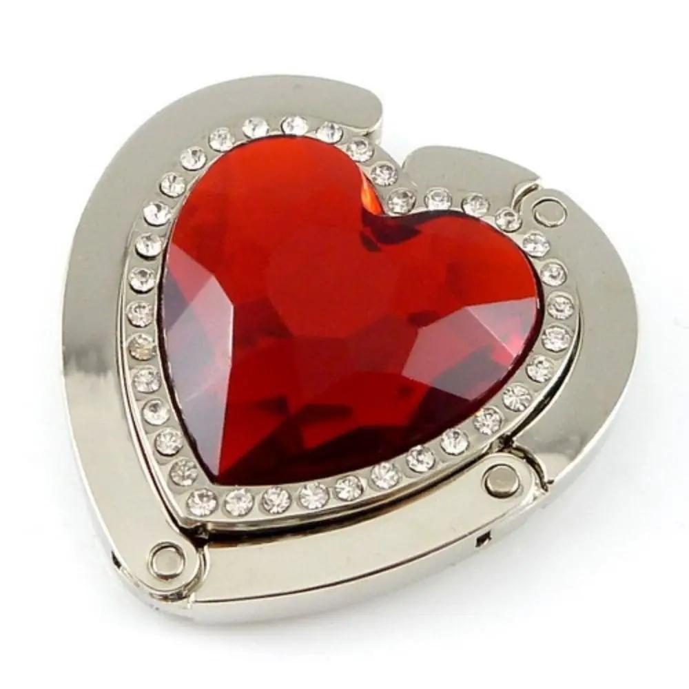 Portable Metal Purse Hook Diamond Bag Holder Folding Handbag Hanger Table Clasp Table Hanger Desk Hooks Travel Accessories