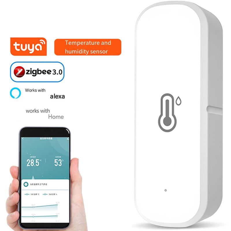 A96I-Zigbee Humidity And Temperature Sensor Smart Hygrometer Thermometer Remote Monitoring And Alerts Smart Home
