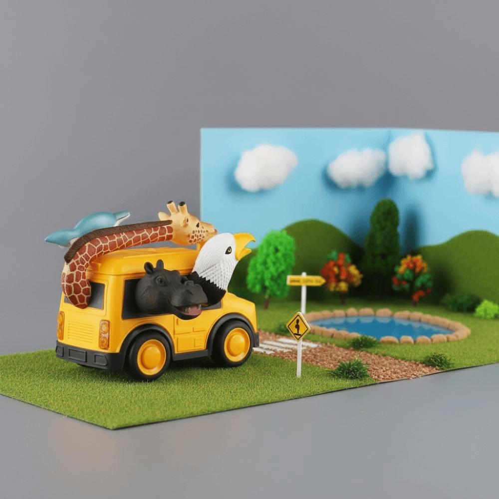 Ocean Theme Toy Car Model Animal Theme Educational Toys Creative Kids Toy Kids Gifts
