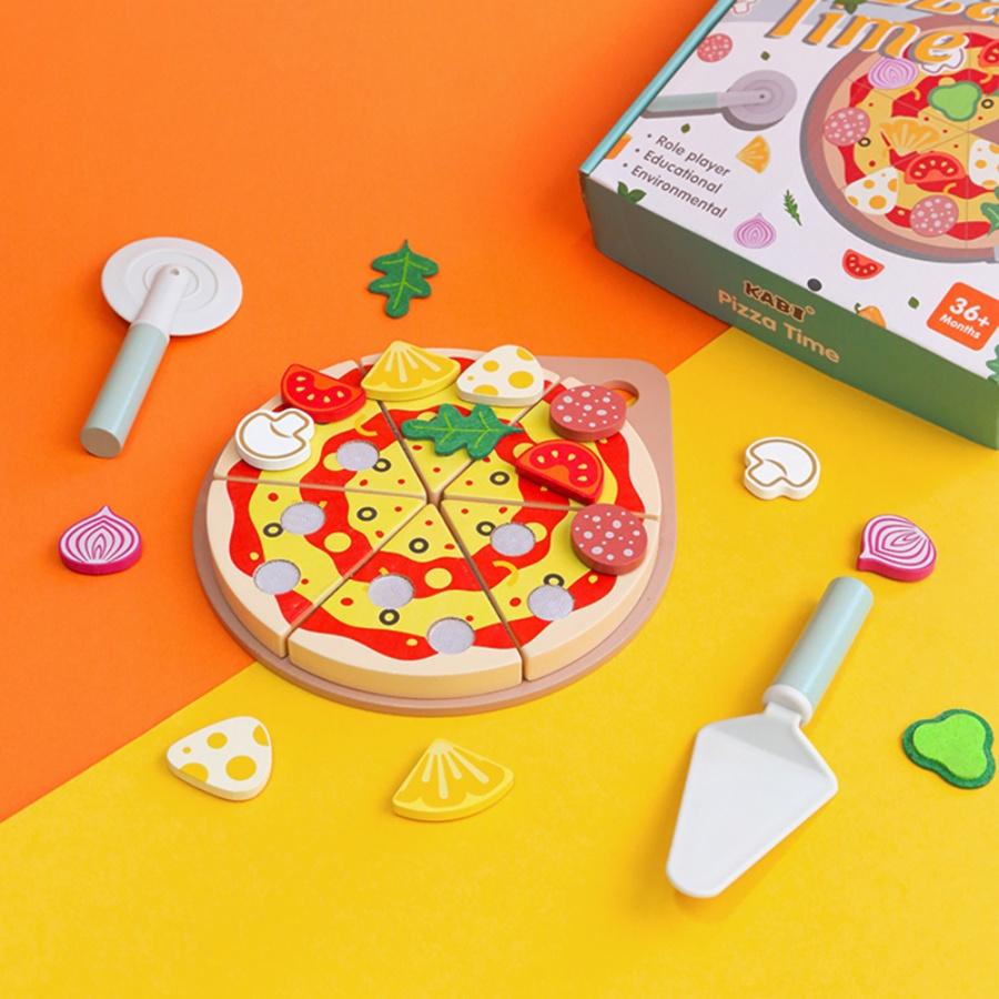 Wooden Simulation Fruits and Vegetables, Children's Play Kitchen, Convenience Store, Boys and Girls' Cake, Pizza, Toys