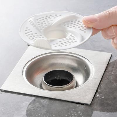 3pcs Hygienic Vortex Floor Drain Rotating Bug Proof Drain Cover Anti-Clogging Mesh Design Anti-Clogging Filter Bathroom