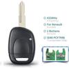 433MHz Car Key Remote Control 1 Button Remote Key Shell for Clio 2 Remote Control Key Shell Compatible with Re Na