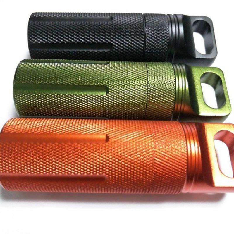 Wasserdichte Pillendose aus Aluminiumlegierung: Tragbare, verschlossene Medikamentenflasche für die Erste-Hilfe im Freien und zur Notfallaufbewahrung