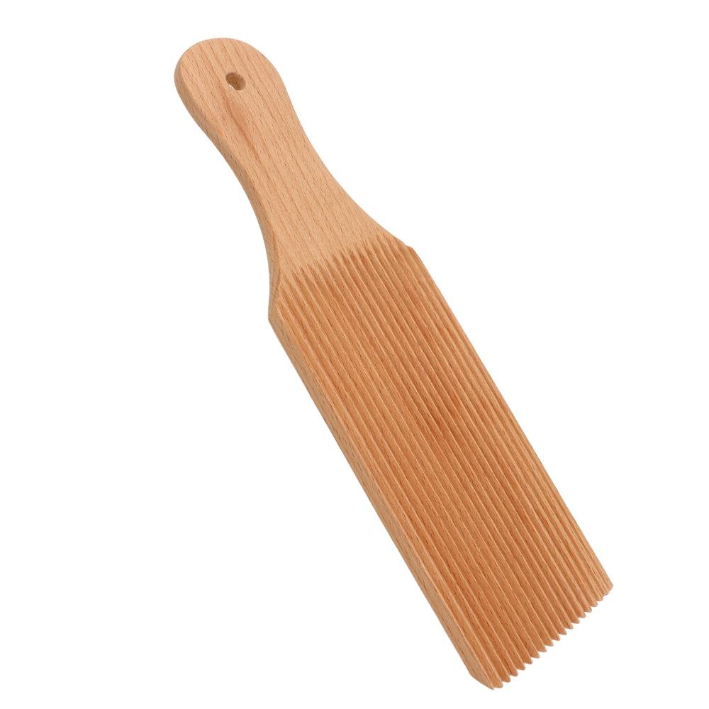 Beech Wood Gnocchi Board Professional Slanted Board Garganelli Paddle Easy Handling Non-stick Butter Paddle Dough Kneading