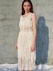 SORRY, TOO MUCH LOVE Ariana Natural Pleats Chiffon Dress_Ivory