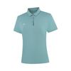 Li-Ning Solid Color Soft Comfortable Breathable Versatile Casual Short Sleeve Polo Shirt Women tops Misty-Green APLV136-5