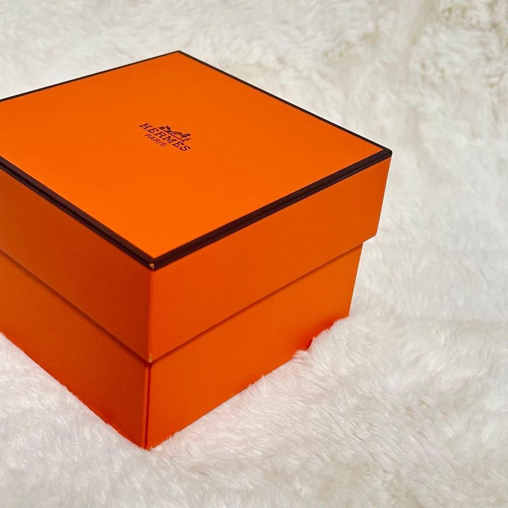 Used [Rare] HERMS Watch Case Genuine Box Wooden Orange Empty Box Watch Case