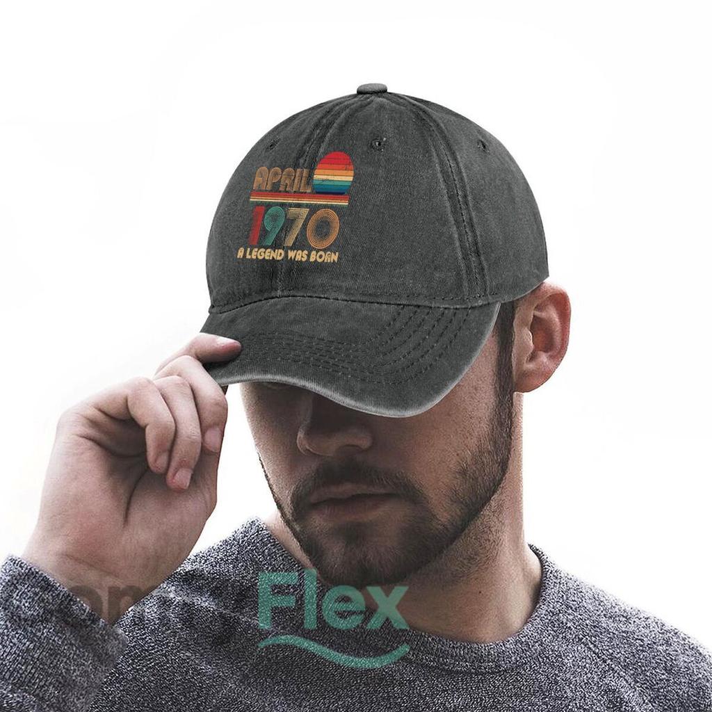 April 1970 Legend Born Fashion Washed Baseball Cap Hat Outdoor Activities