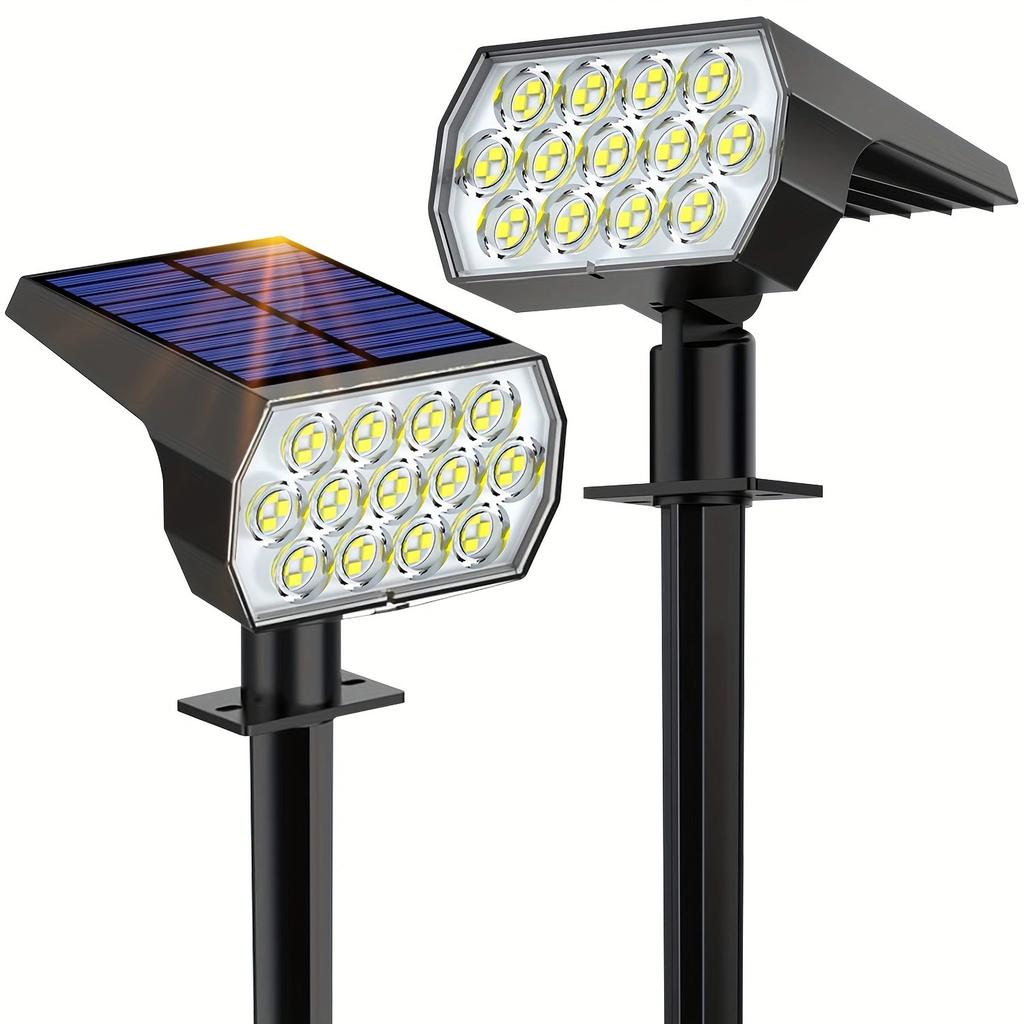 Outdoor Solar Spotlights,52LED Landscape Spotlights,waterproof Wall Lights,suitable for Trail,courtyard,garden,lane Landscape Lighting