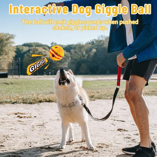 Haustierspielzeug, Burgerform, Kichergeräusch, lockt bissfest, Zahnpflege, multifunktionale Zahnreinigung, Spielspielzeug, Hund, wackelt, Kicherball, Heimtierbedarf