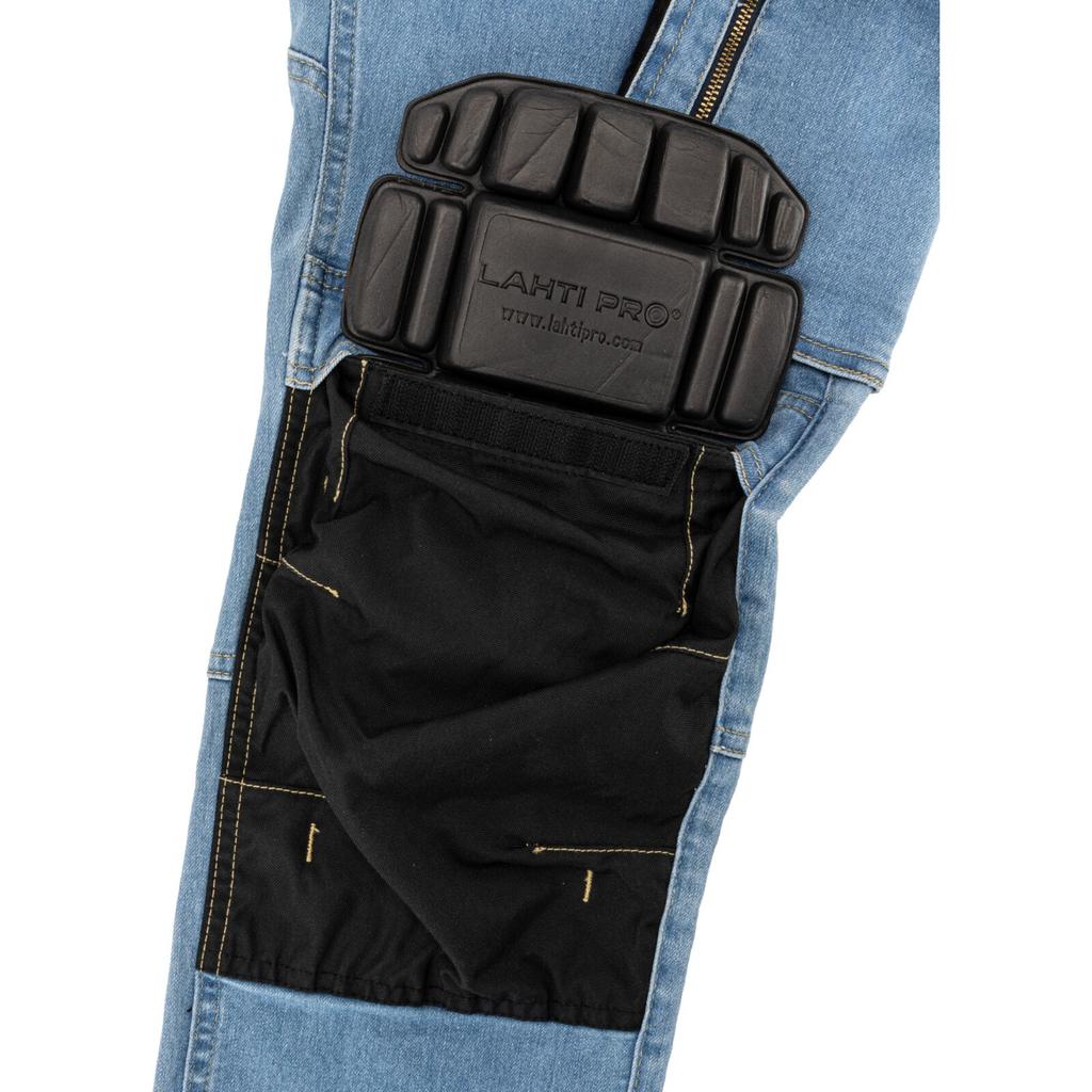 Light Blue Stretch Jeans With Reinforcement, 3Xl, Ce, Lahti
