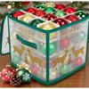 Christmas Ornament Storage Box 64-Grid Seasonal Decorative Ball Organizer Christmas Ornament Keeper with Dividers