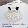 Summer Baby Sun Protection Hat Large Brim Visor Cap Sweet Children's Sun Hat  No Top Sunshade