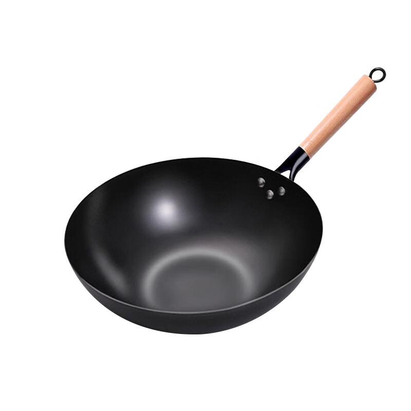 Yoshida Craftsman 32cm Flat-Bottom Iron Wok with Lid