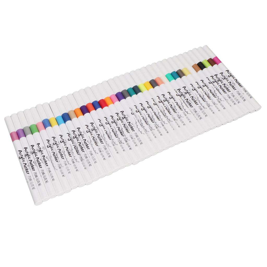 36 Pcs Acrylic Paint Pen 36 Color Multipurpose DIY Painting Acrylic Paint Pen Markers for Glass Wood Stone Fabric