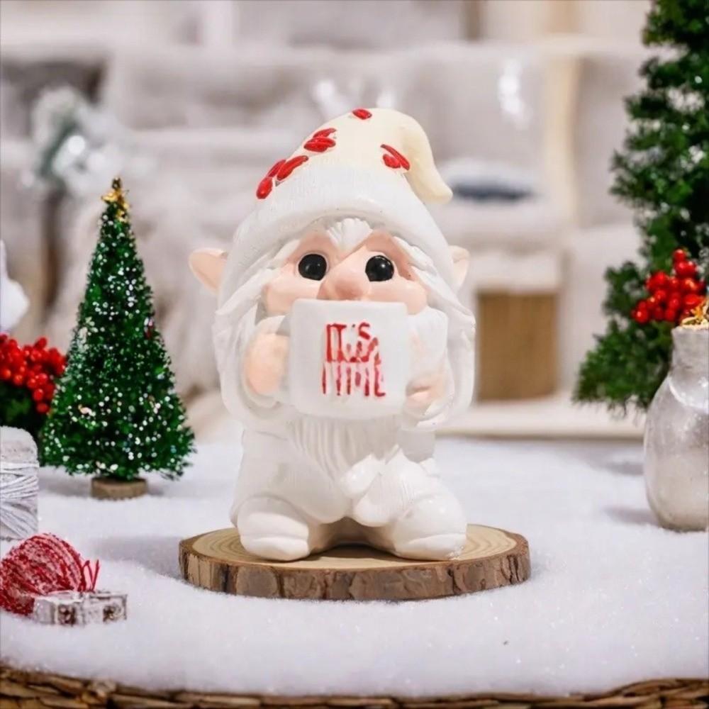 1/3PCS Handmade Coffee Gnome Coffee Theme Coffee Mini Desktop Decor New Dwarf with Coffee Cup