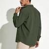 Men's Casual -color Lightweight Breathable Corduroy Button-down Shirt - Men's Stylish Loose-fitting Long-sleeved Shirt