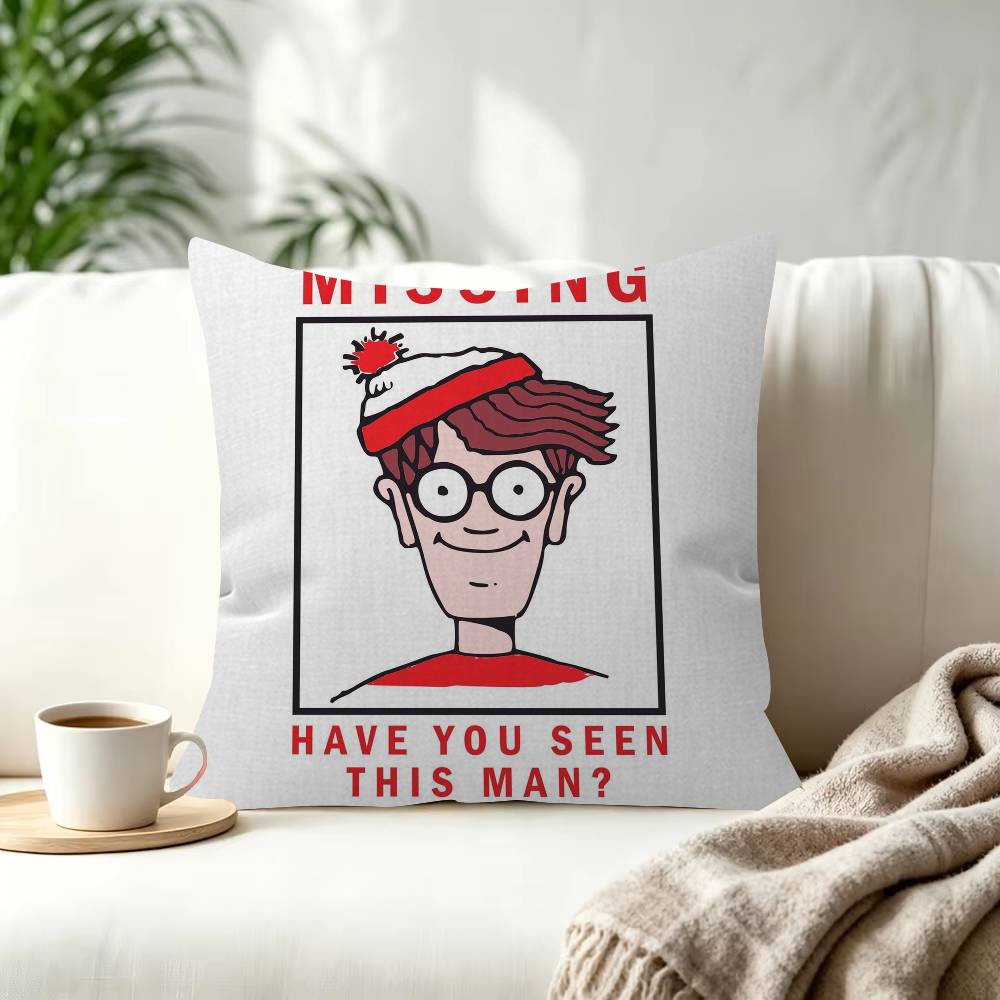 Game Wheres WWallyS Waldo World Various Decorative Room Aesthetics Pillow Case Home Decor Bedroom Sofa Bed Pillow Cover x