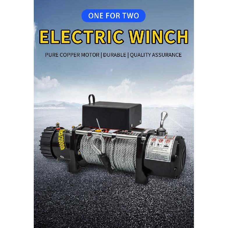 Small Electric Winch for Warehouse Use 9500lbs Pull Capacity for Boat Car 12V 24V 48V 4x4 Anchor for Car Warehouse Use