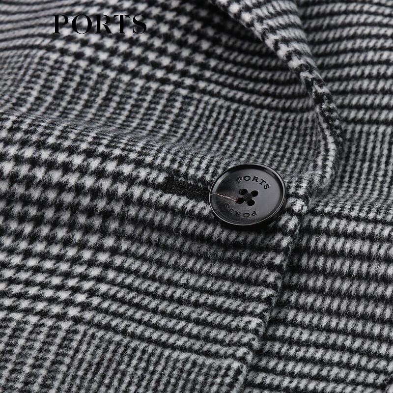 Ports Women's Wool-Silk Blend Long Button Overcoat